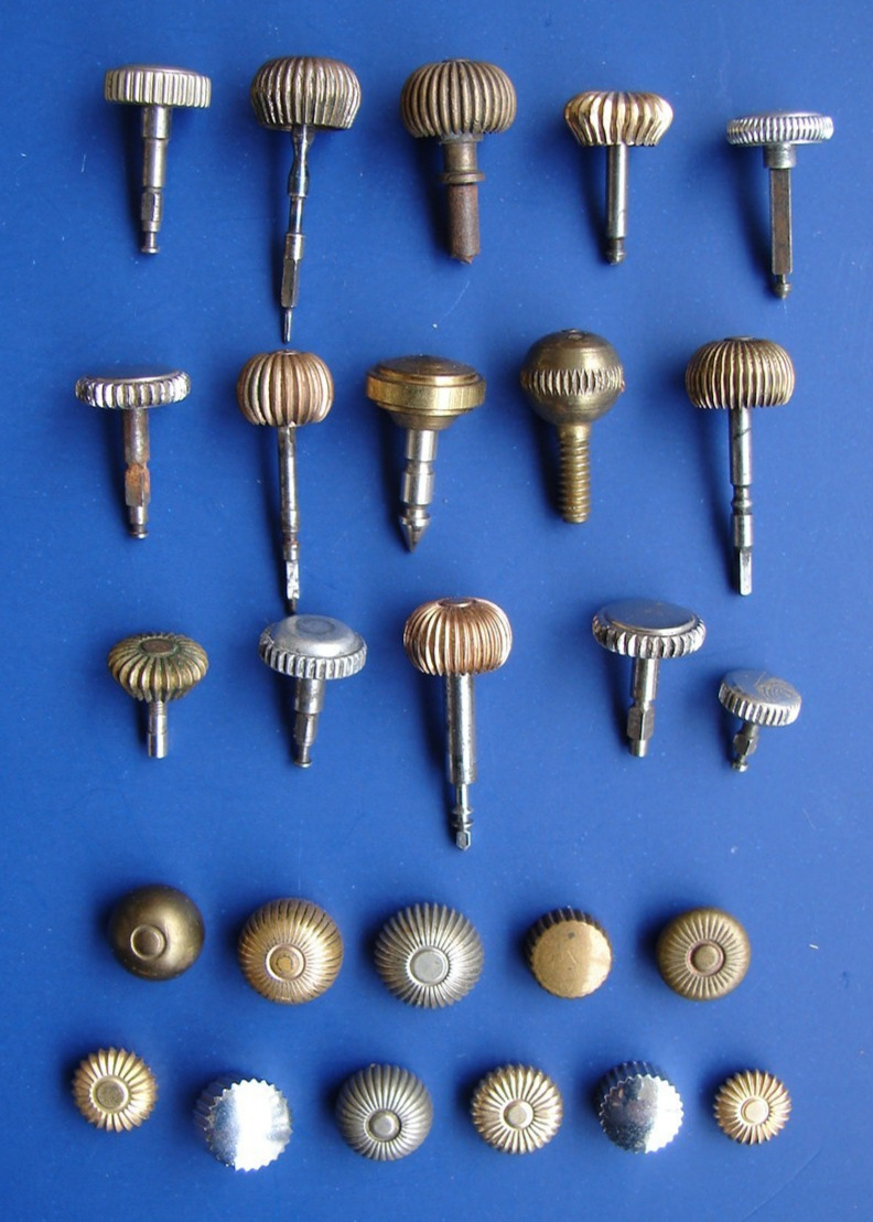 Lot of Vintage pocket watch Crown & Stems watchmaker parts repair Lot of 26 Pc