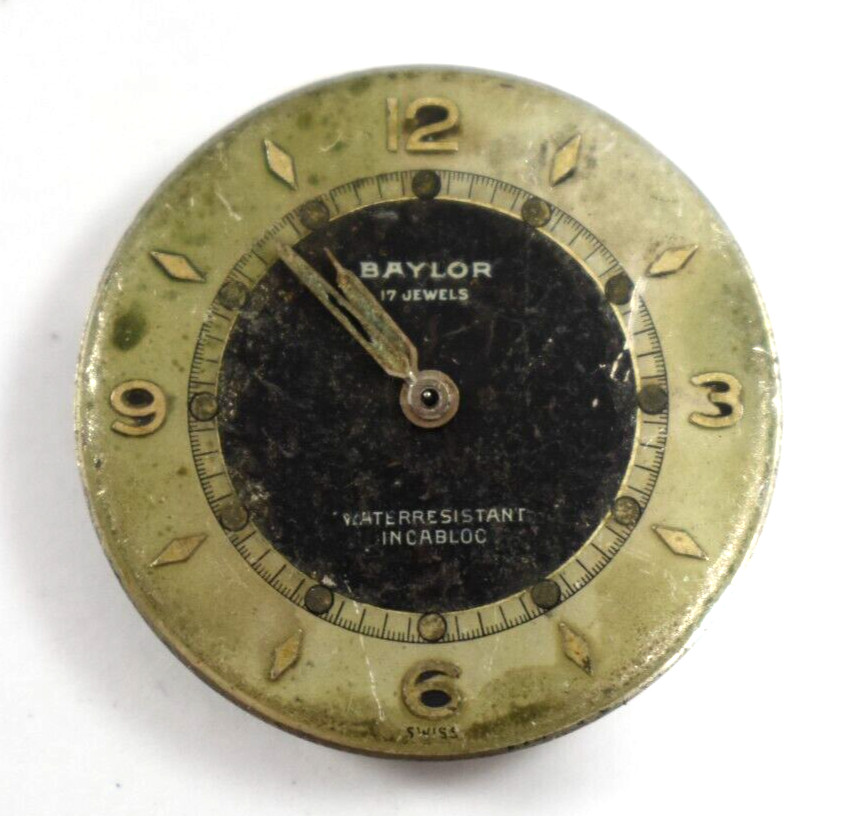 Vintage Baylor by Mondia Manual Wind 17J Wrist Watch Movement lot.t