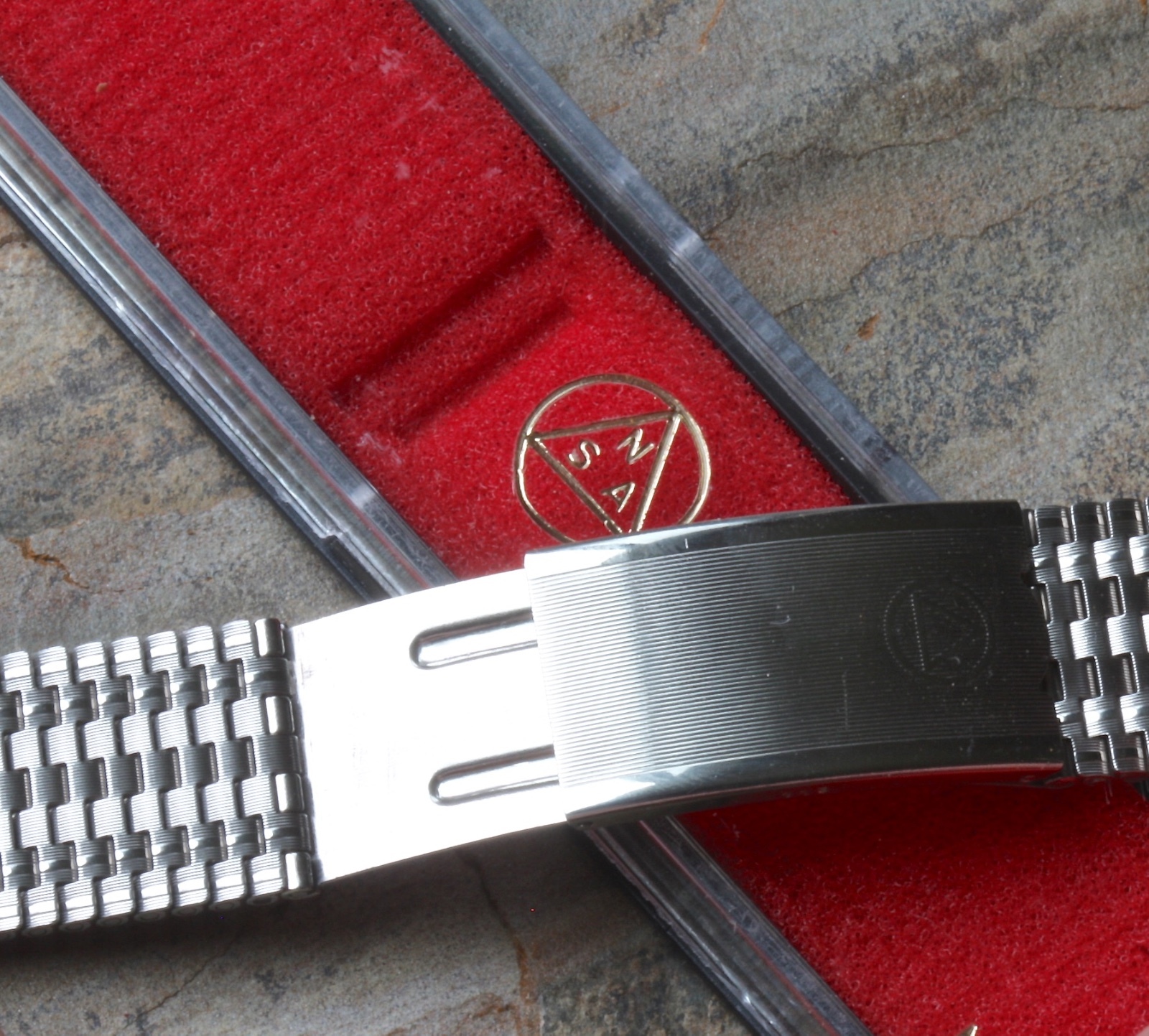Vintage Breitling Aerospace watch NSA bracelet NOS clasp spring part 37x16mm