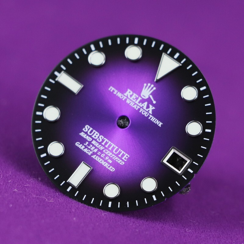 Relax Dial , Gradient blue for NH35 movement bgw9 c3 lume