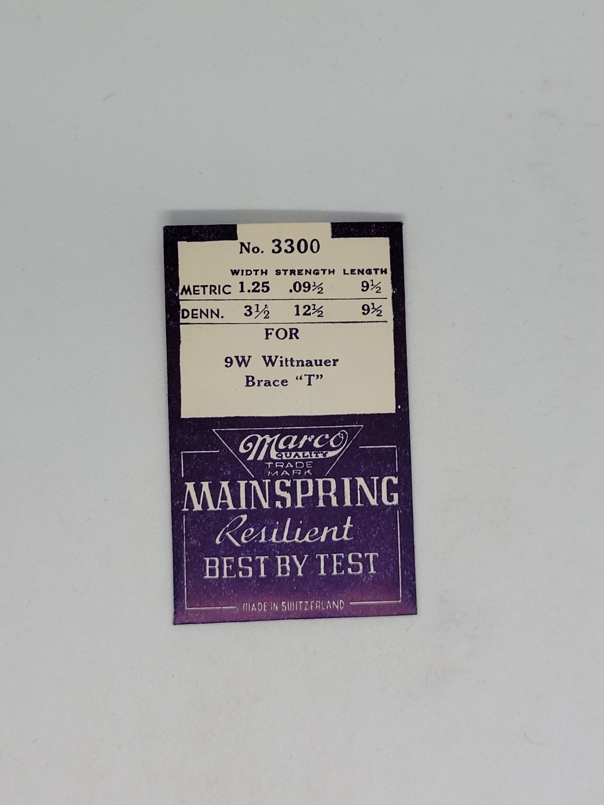 NOS Swiss Made Marco Mainspring #3300-3399 models pick one