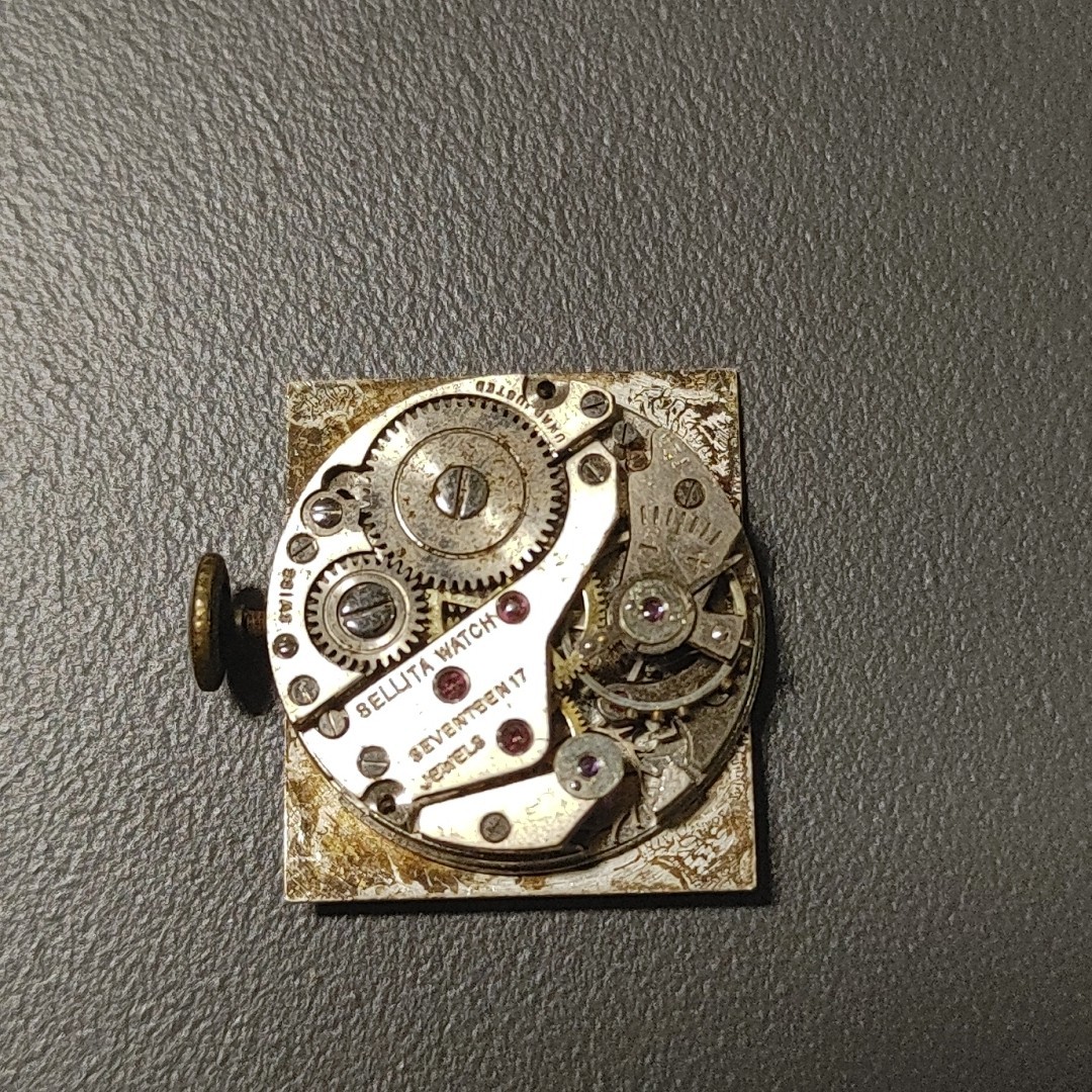 Vintage Sellita 17 Jewel Swiss Watch Movement For Parts Or Repair