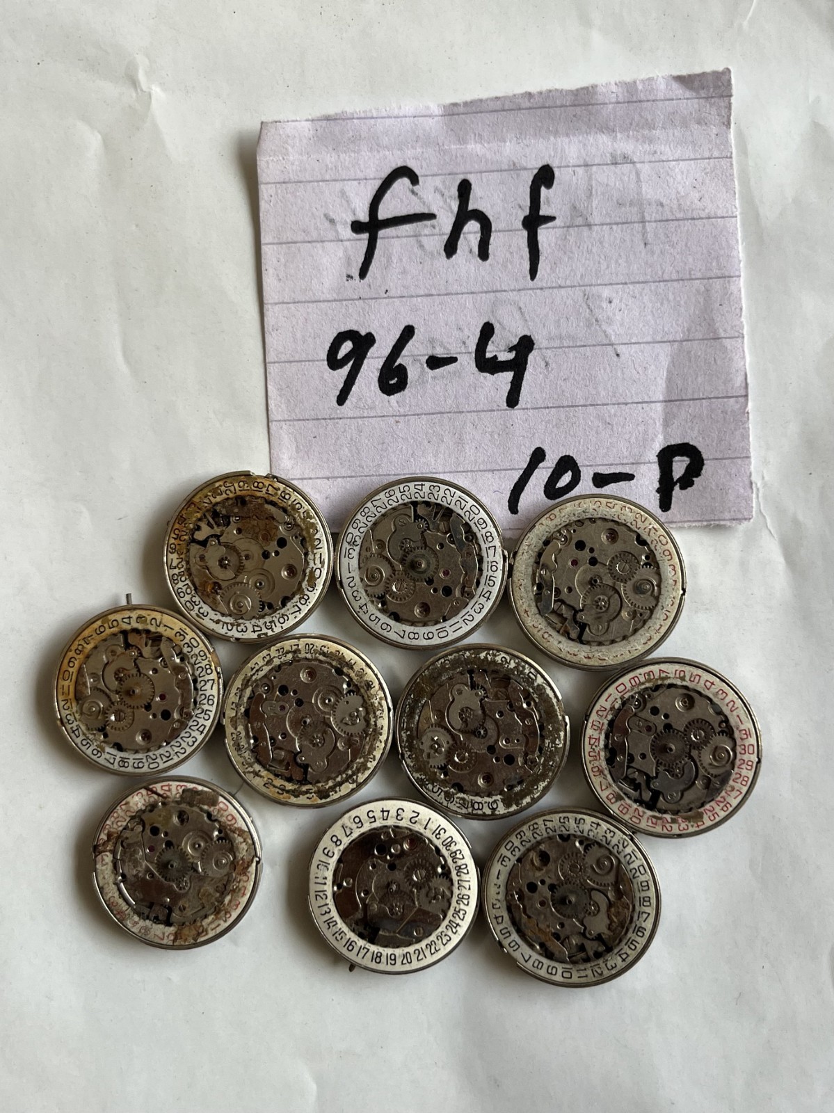 Lot of 30 Swiss FHF ST96 / FHF 96/FHF 96-4 Watch Movements – For Parts or Repair
