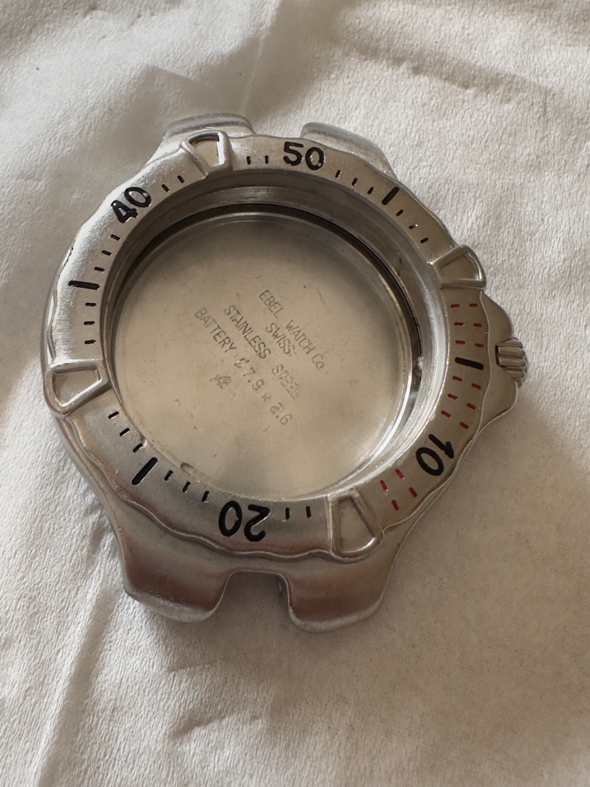 Ebel Sportwave Ref. 6187541 Stainless Steel Case Only – Genuine – For Parts/Repa