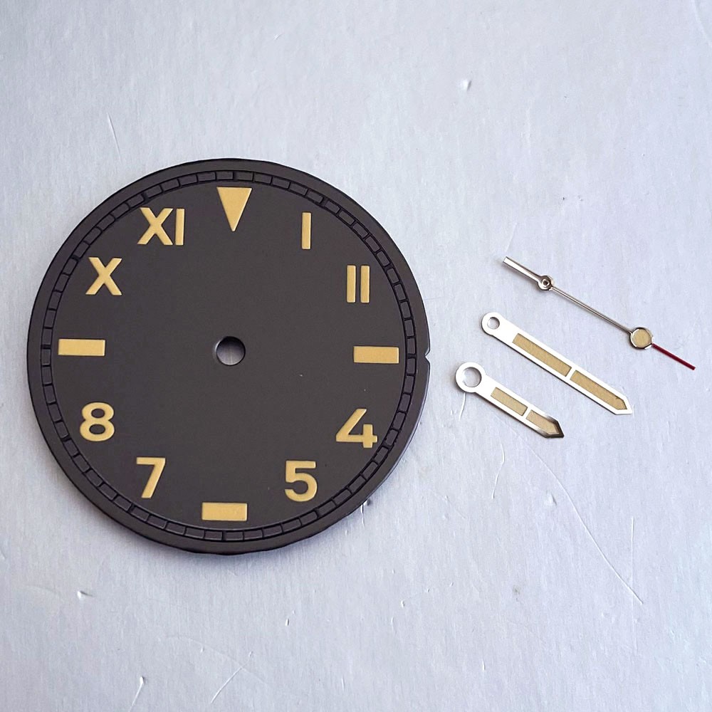AR Steel 38mm Brushed Diver Swim Watch Case Dial 200M Waterproof Fit NH35 Miyota