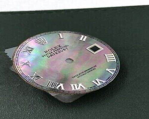 Authentic Rolex DateJust36 Dark Mother Of Pearl Shiny Silver Roman Numerals
