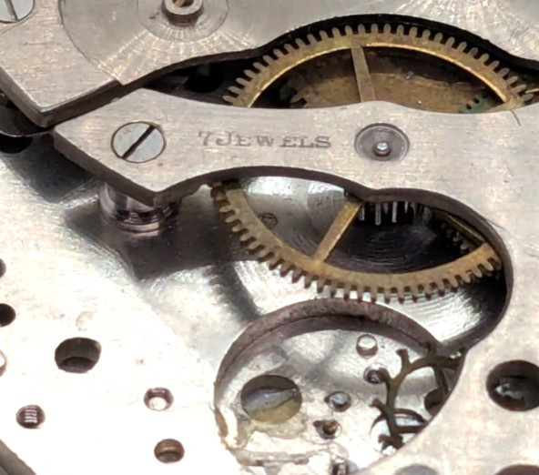 Pocket Watch Movement NY Standard Watch Co 1011621 43mm For Parts Crafts Jewelry