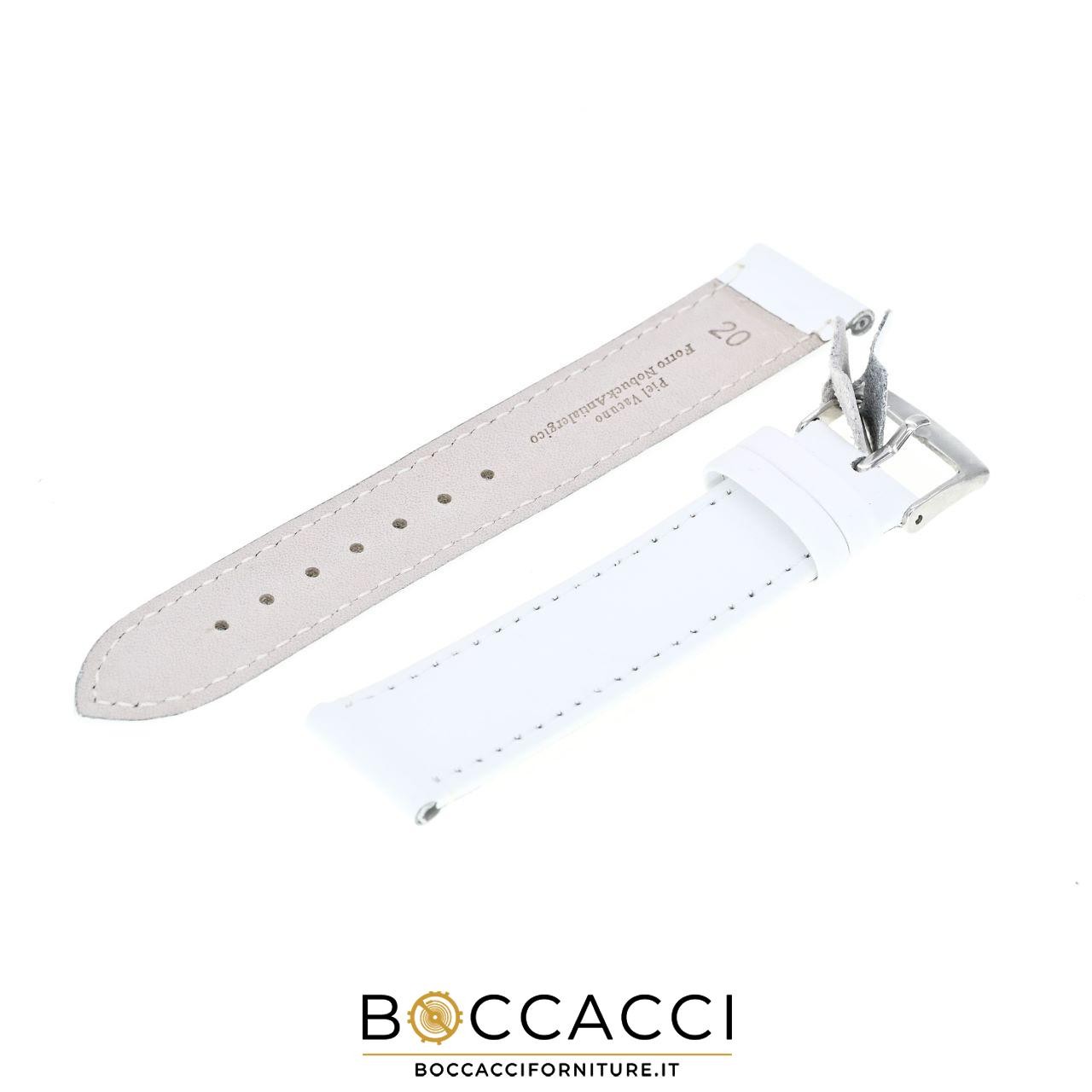 DILOY 20mm White Smooth Unpadded Leather Strap (NEW)