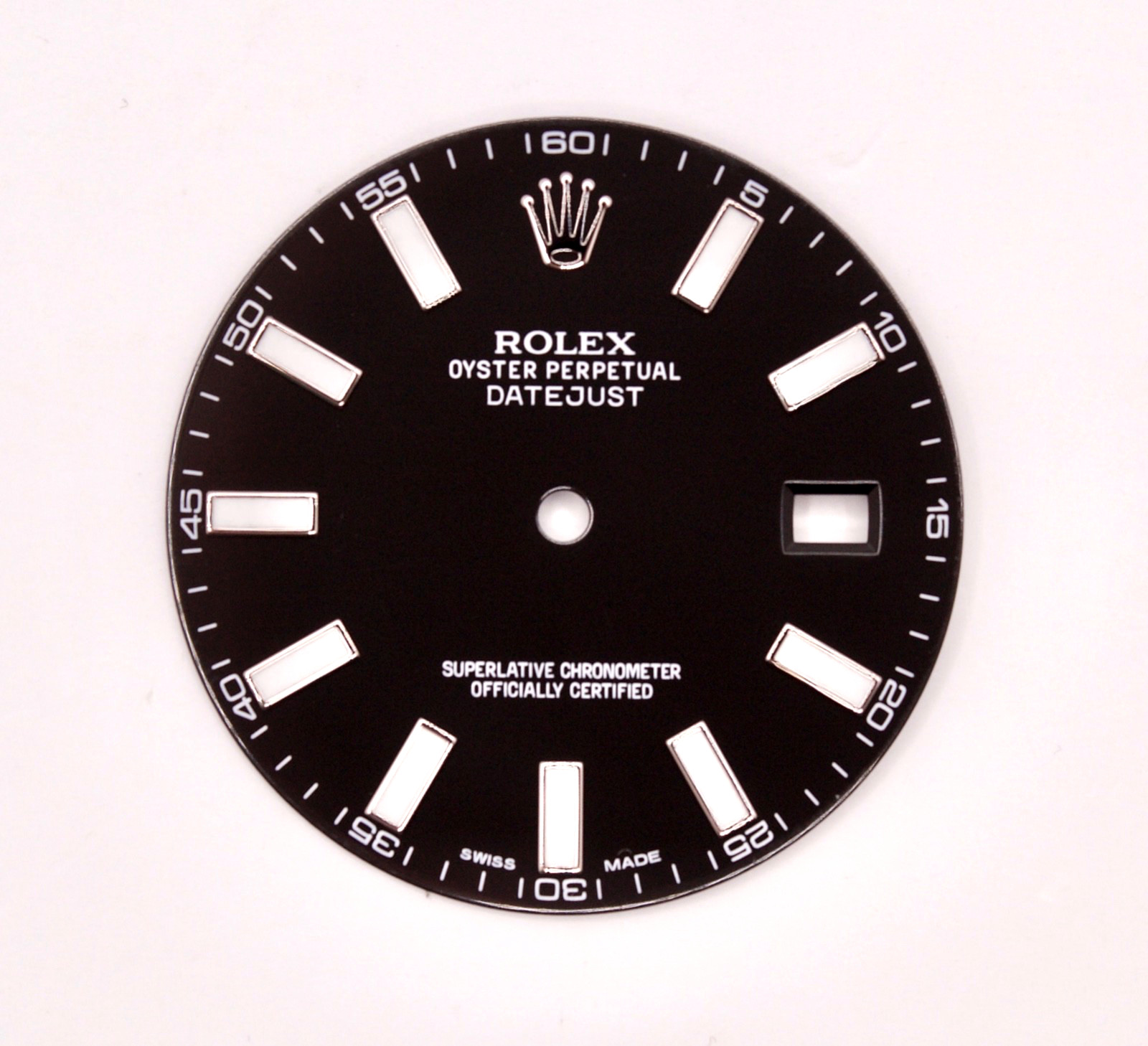 ORIGINAL Rolex Dial 41mm Datejust Black Stainless Steel with Date 116334/116300