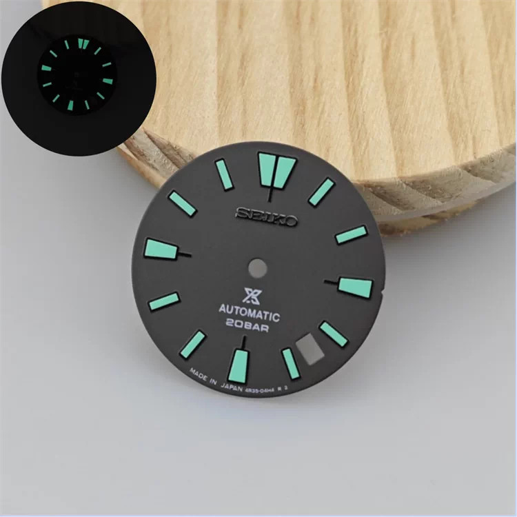 28.5mm Retro Watch Dial Green Luminous for Nh35 Nh36 Movement Watch Parts