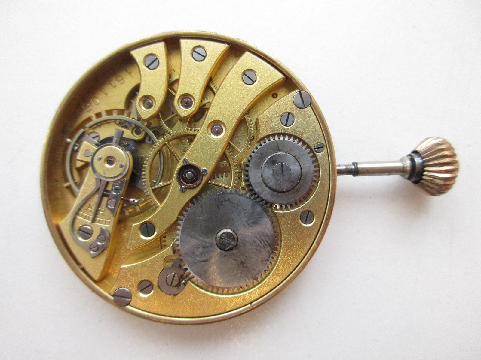 Union Pocket watch movement diam. 44.5 mm crown wind (at 3) – running