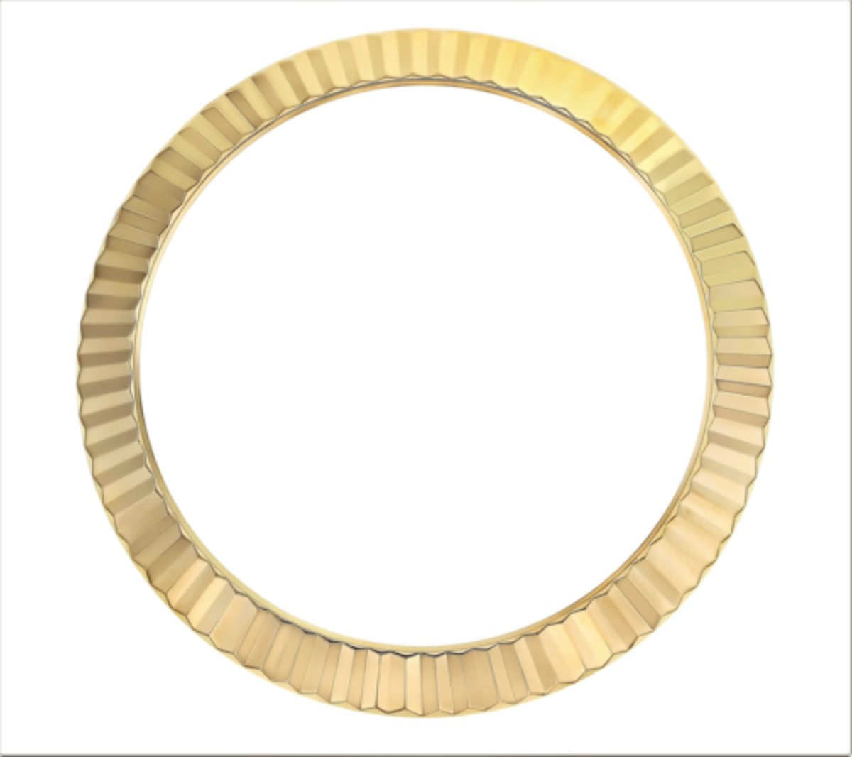 Gold Fluted Replacement Bezel Fits 40mm Case For Rolex Day Date II 218238
