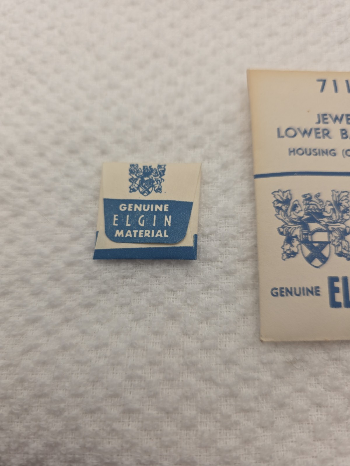 Genuine Elgin Jewel, Lower Balance Housing Complete #711 Watch Part Sealed NOS