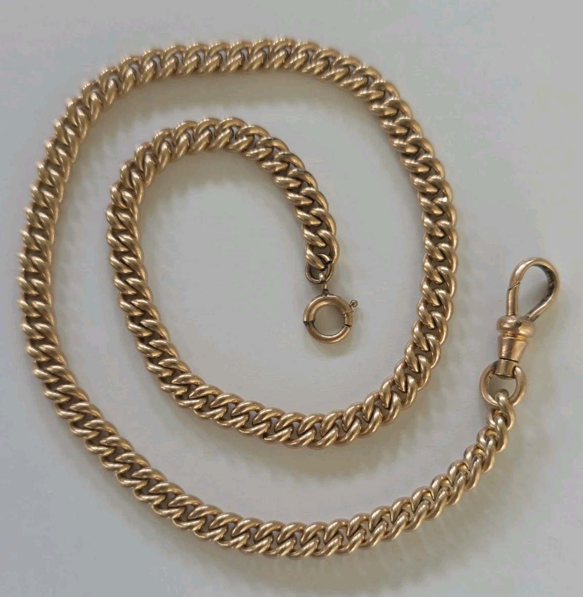 13.25 INCH POCKET WATCH CHAIN SIMMONS MARKED ON CLASP 19.83 Grams
