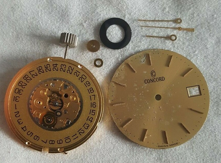 ETA Caliber 255.111 Movement Hour Wheel Height 0.79mm + Concord Dial + Hands