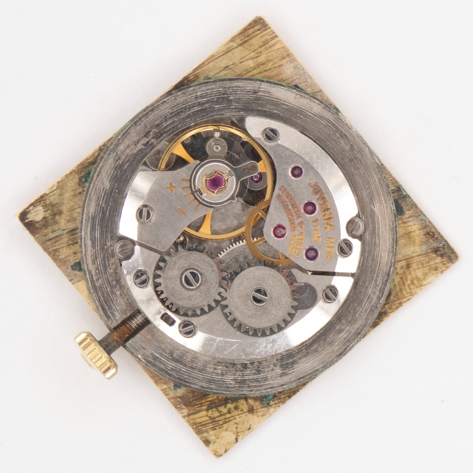 Vintage Juvenia Caliber 1145 17-Jewel Wristwatch Movement, Runs