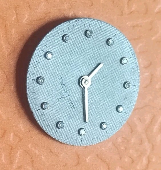Jean Lassale silver metal watch dial diamond hour marks part, repair.