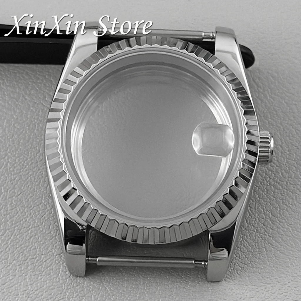 904L Stainless Steel NH35 Fluted Bezel Watch Case 36Mm/40Mm S Crown for NH34 NH3