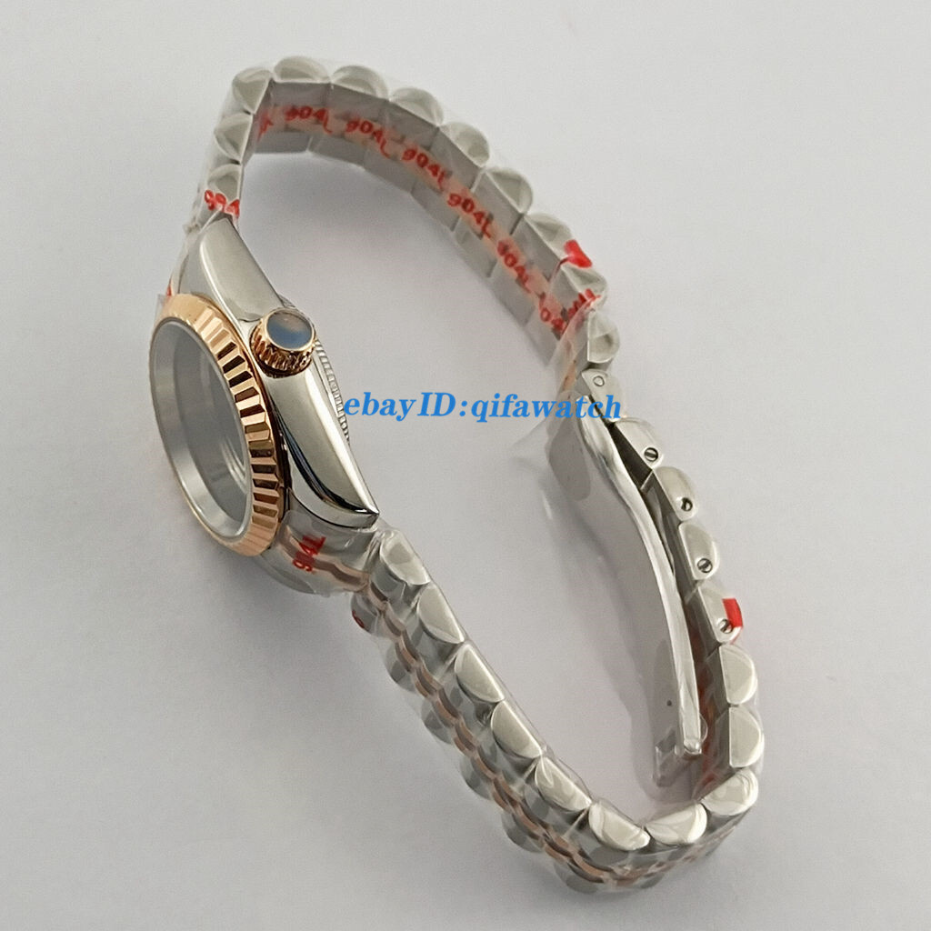 26mm silver rose gold woman watch dial hands case sapphire NH05 NH06 movement