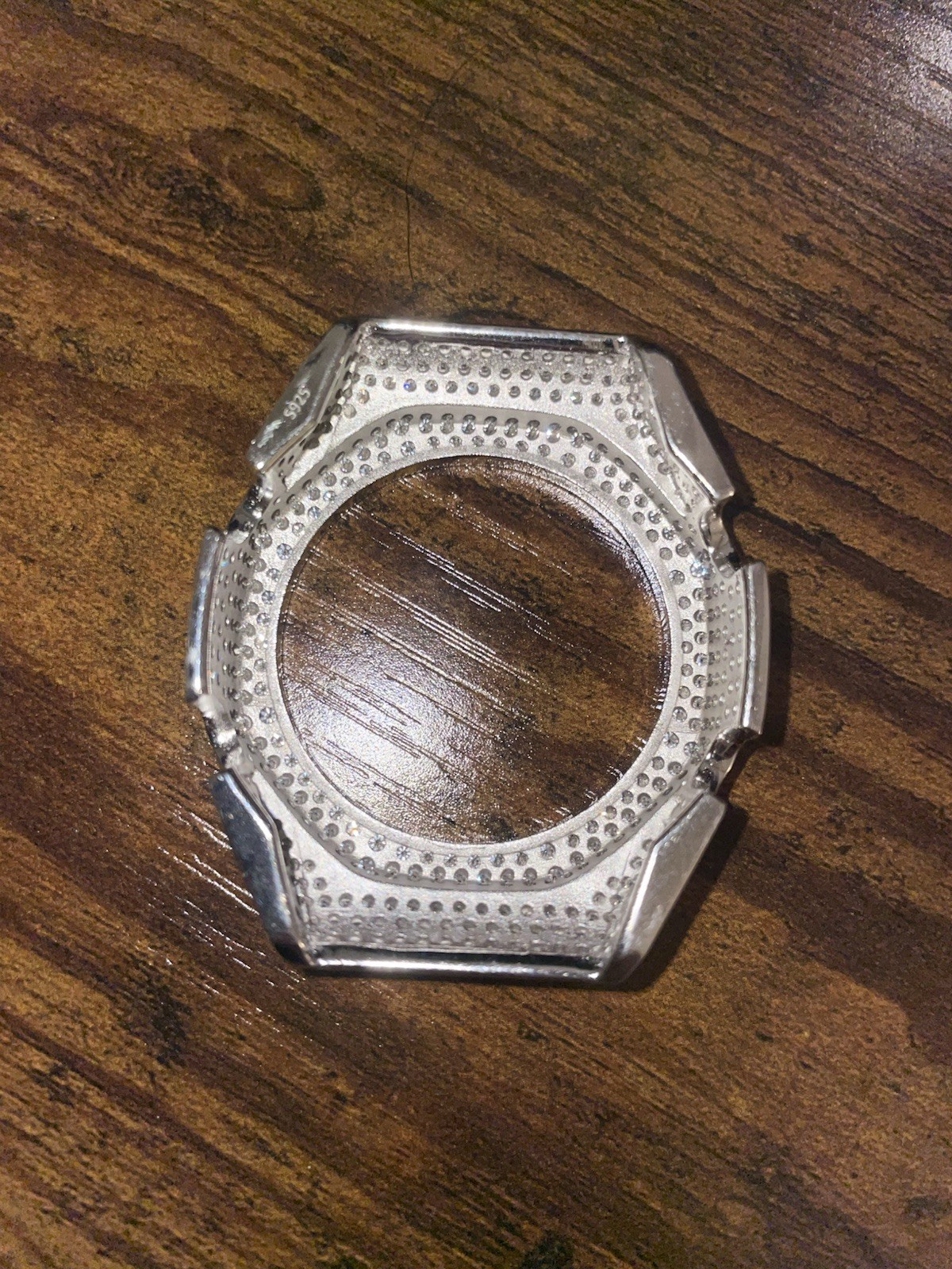 S925 Sterling Silver Iced Out Bezel/Insert Cover for G Shock GA2100