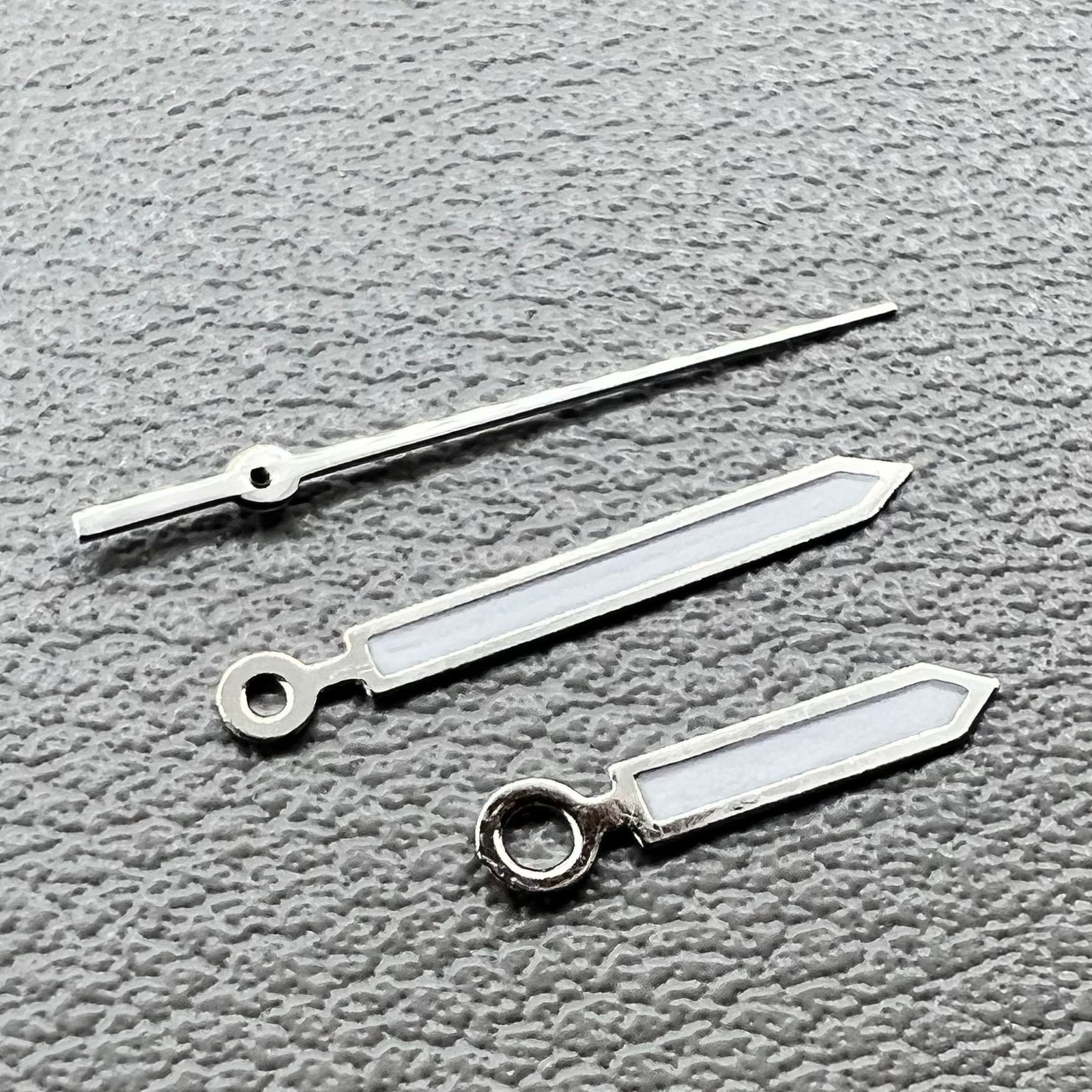 2 Sets/Pack Silver Trim Green Lume Arrow Shape Hands Set for Ronda 515 Movement