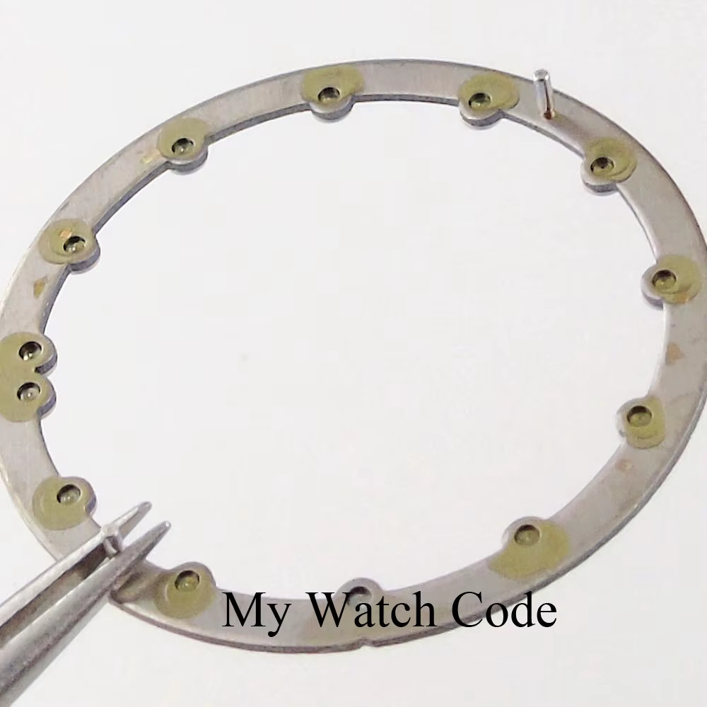 28.5Mm*24.5Mm Watch Dial Circle Plate for NH70 NH72 Skeleton Movement Hollow Dia