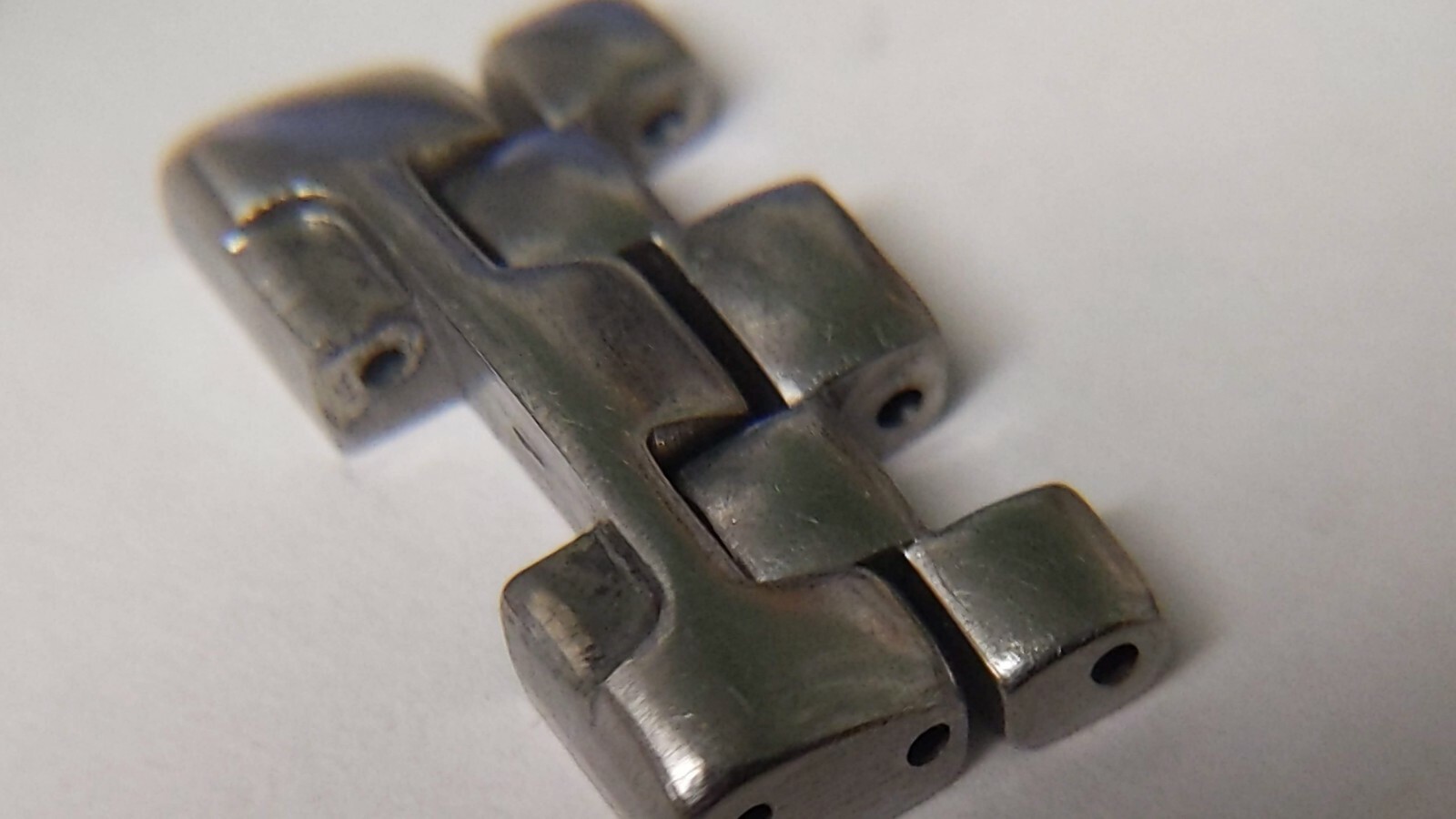 genuine 114ST Omega LINKS S/S 20.4mm TWO-PIECES, brushed Steel, pre-owned 32S