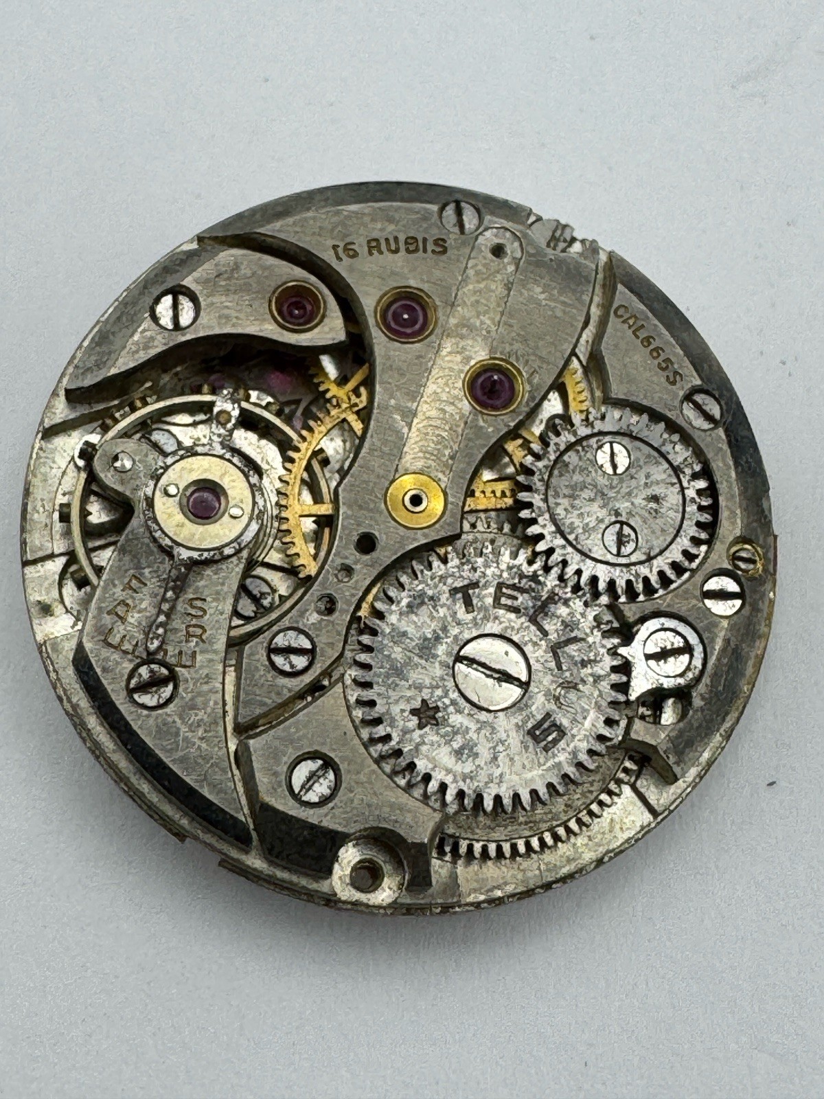 Lot Of 5 Vintage Partial Men’s Watch Movements For Parts Or Repair