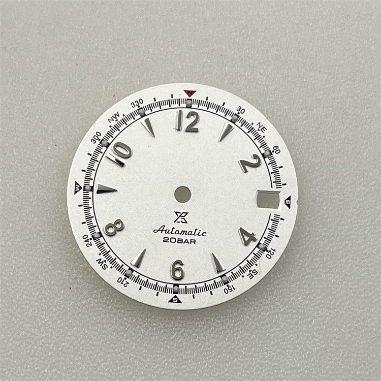 28.5MM Watch Dial Green Luminous Watch Accessories For NH35A/4R35 Movement