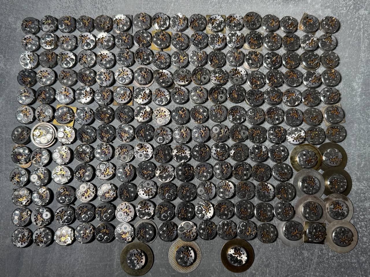 Lot of 200 CHAIKA Watch Movements 16mm USSR | Vintage Mechanical Parts Steampunk