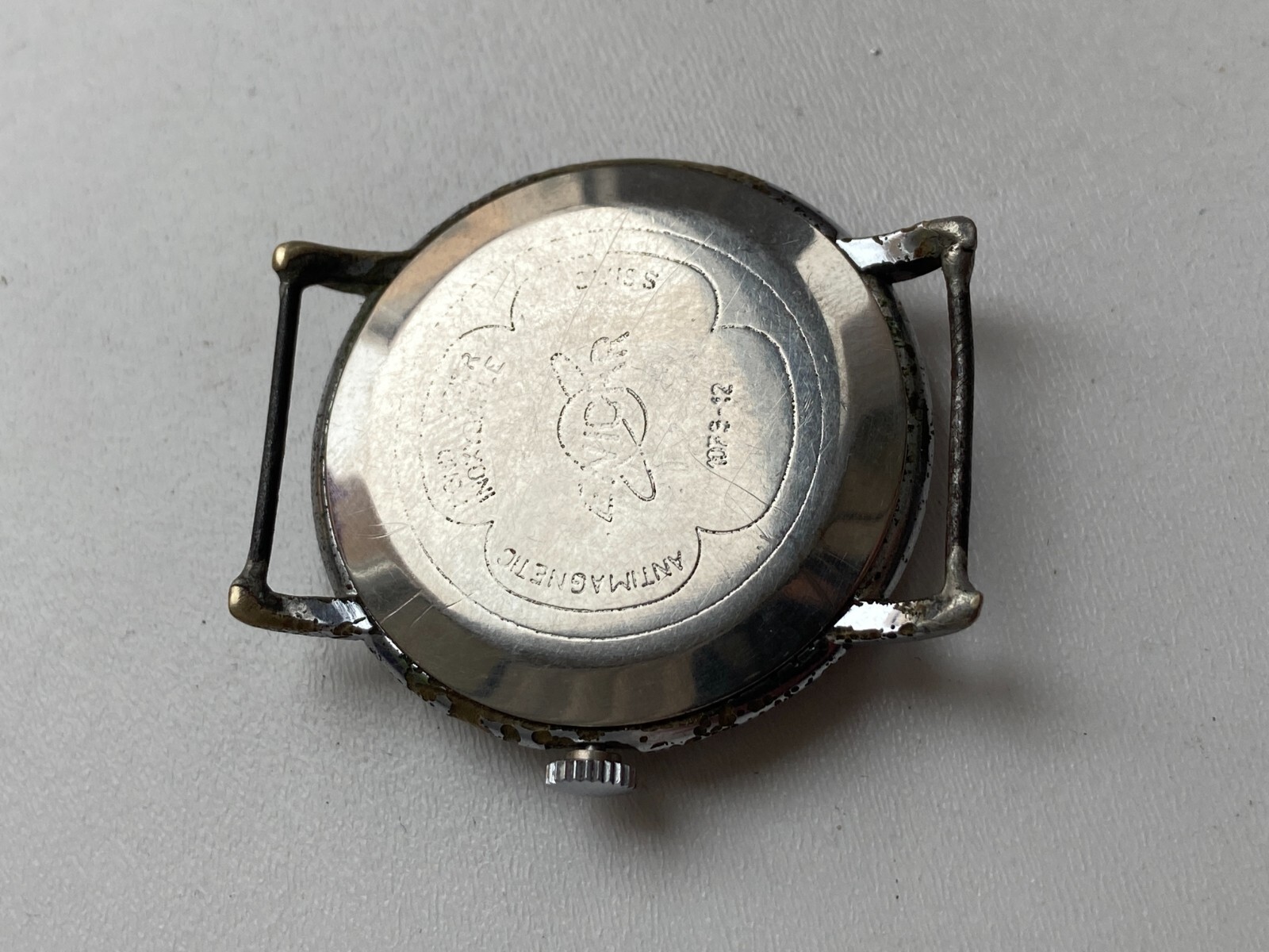 VINTAGE MEN WATCH ENICAR ULTRASONIC SWISS MADE FOR PARTS 17 JEWELS CAL 1292