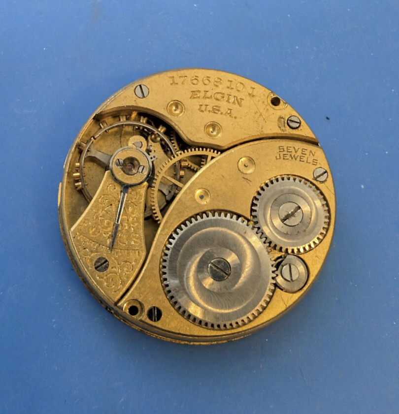 VINTAGE 0 SIZE ELGIN GRADE 298 POCKET WATCH MOVEMENT FOR PARTS