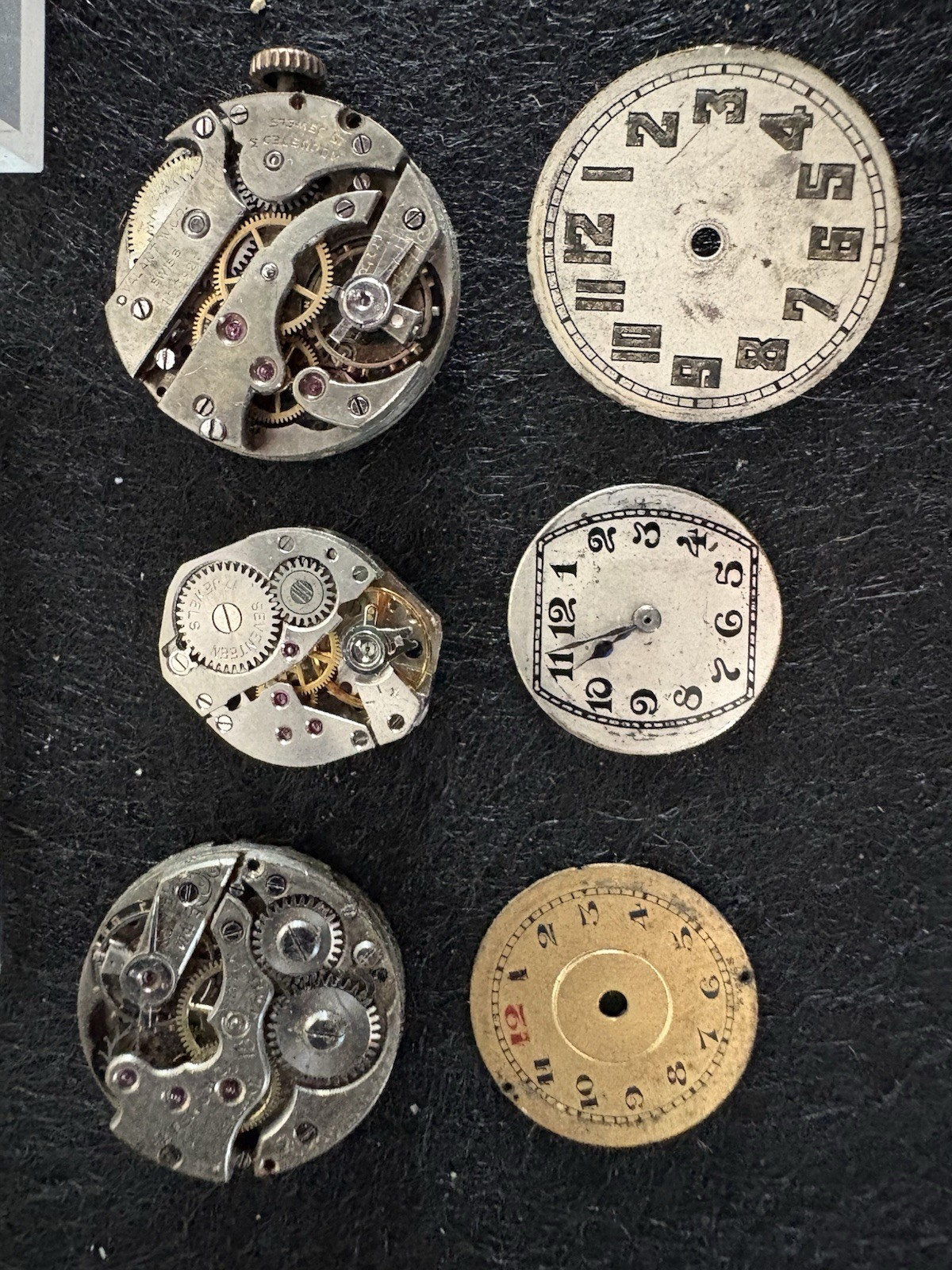 Vintage Watchmaker Parts Lot AP Audemars Piguet Alpina Elgin Staffs