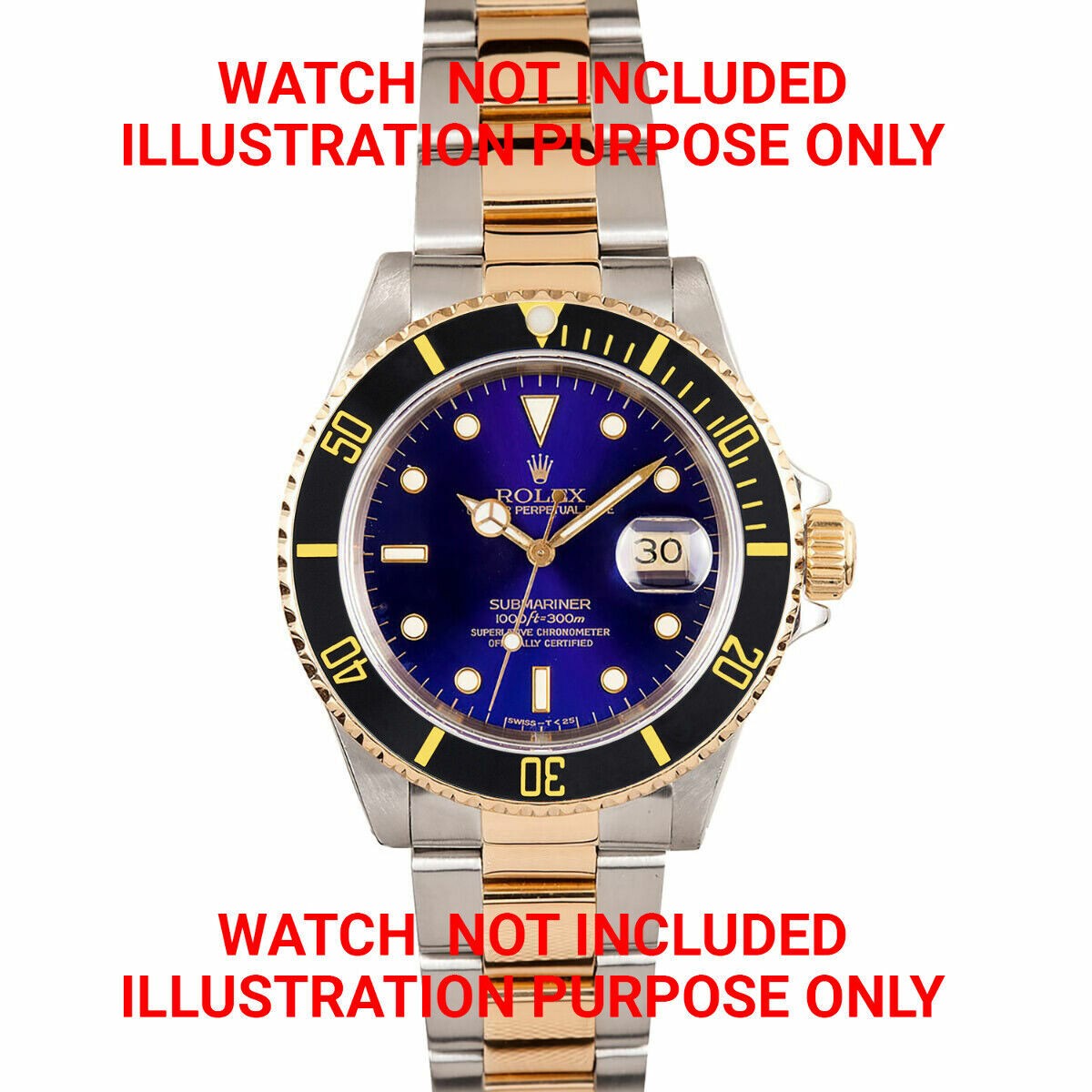 BEZEL+ INSERT FOR ROLEX SUBMARINER 18K REAL GOLD 16800 16613 16618 16803 BLACK