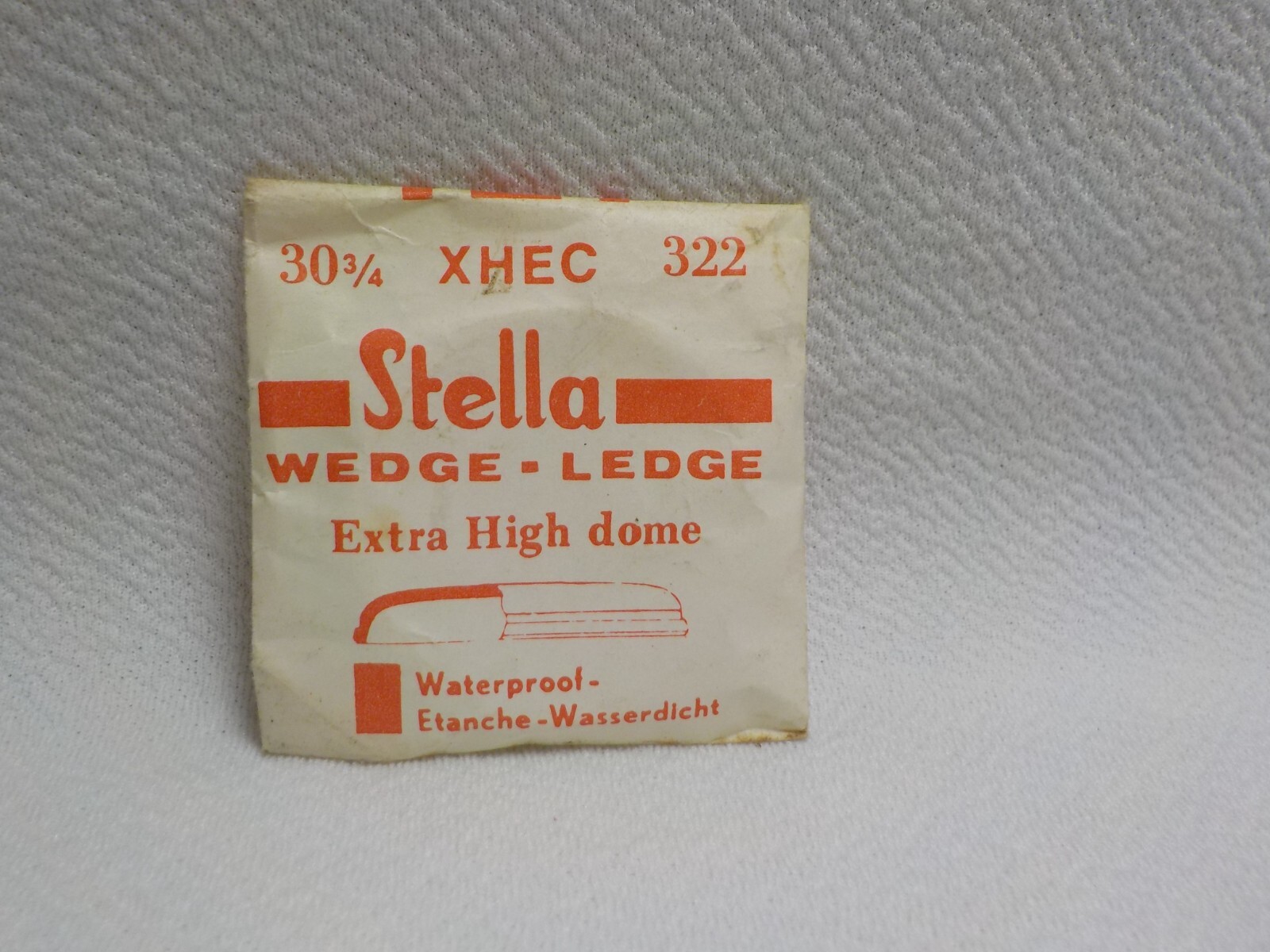STELLA WEDGE LEDGE EXTRA HIGH DOME WATCH CRYSTAL 322 REPLACEMENT 30 3/4 XHEC