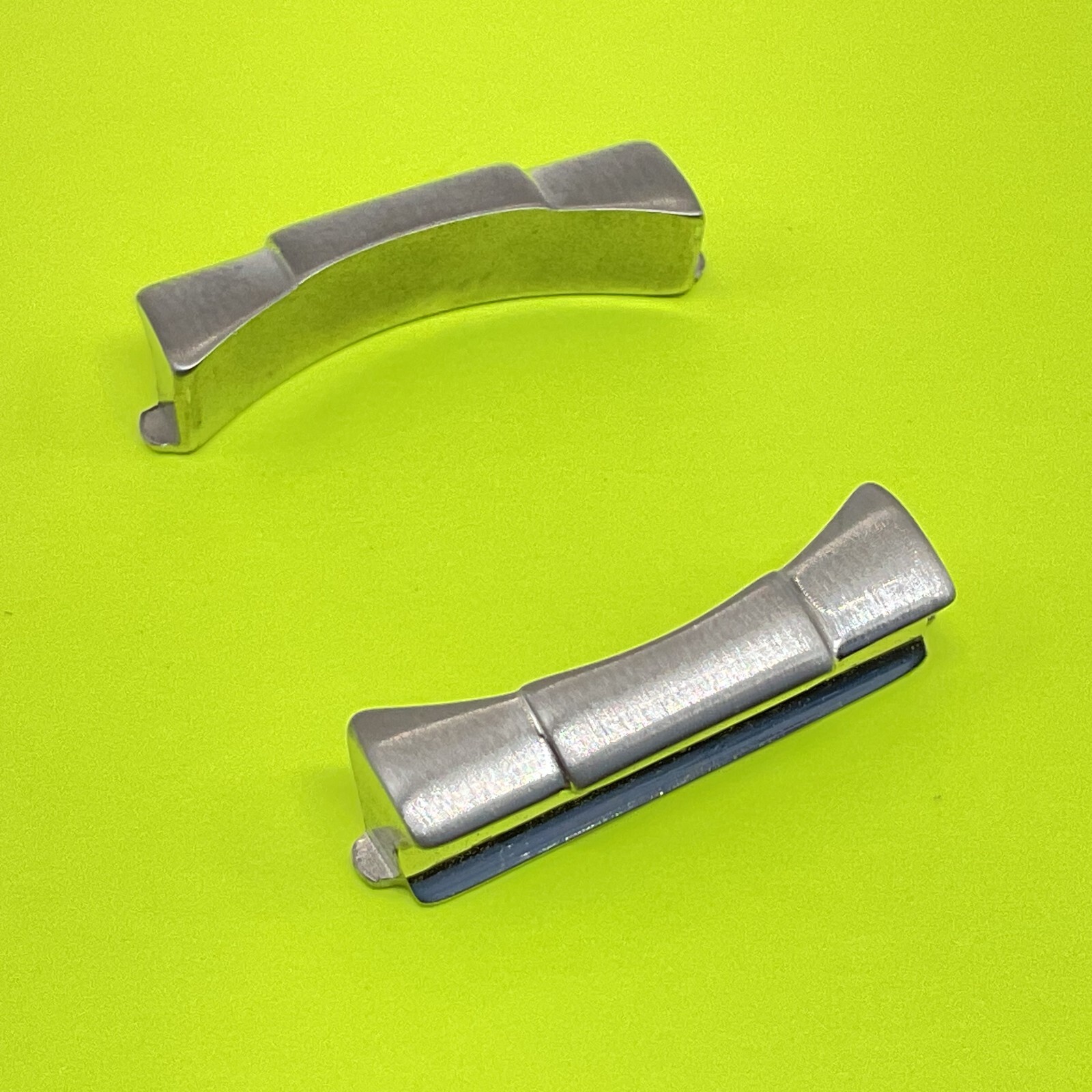 20MM S/S LEATHER RUBBER STRAP BAND END LINKS FOR ROLEX 36MM 5 SERIES BRUSHED