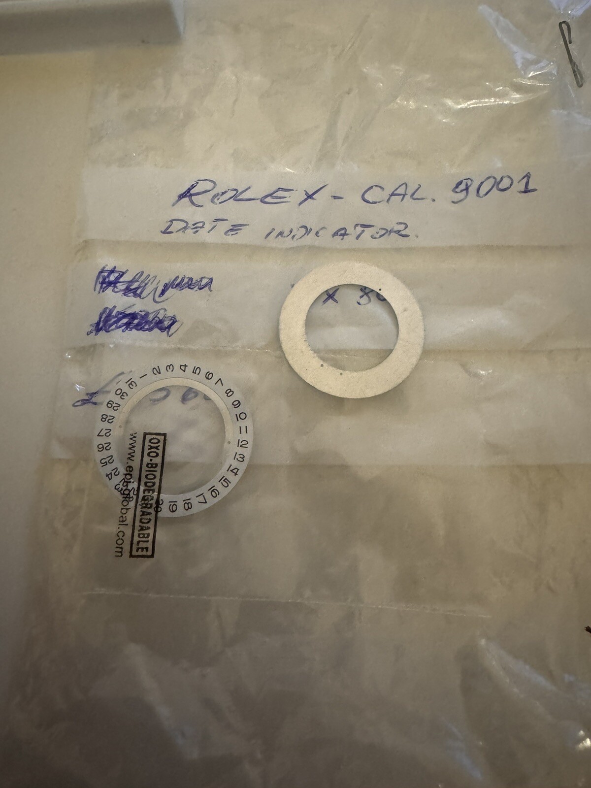 New Genuine Rolex White Date Calendar disk For Rolex Sea Dweller 9001