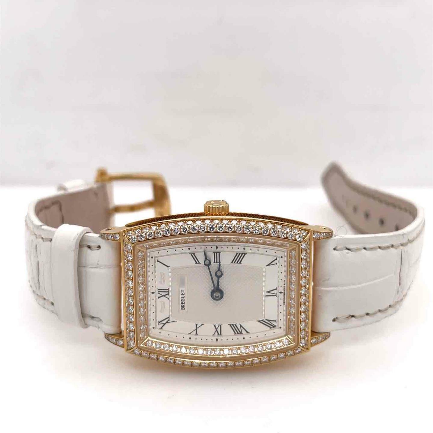 Breguet Heritage Automatic 25 mm 18k Yellow Gold Diamond Bezel Ladies Watch 8671