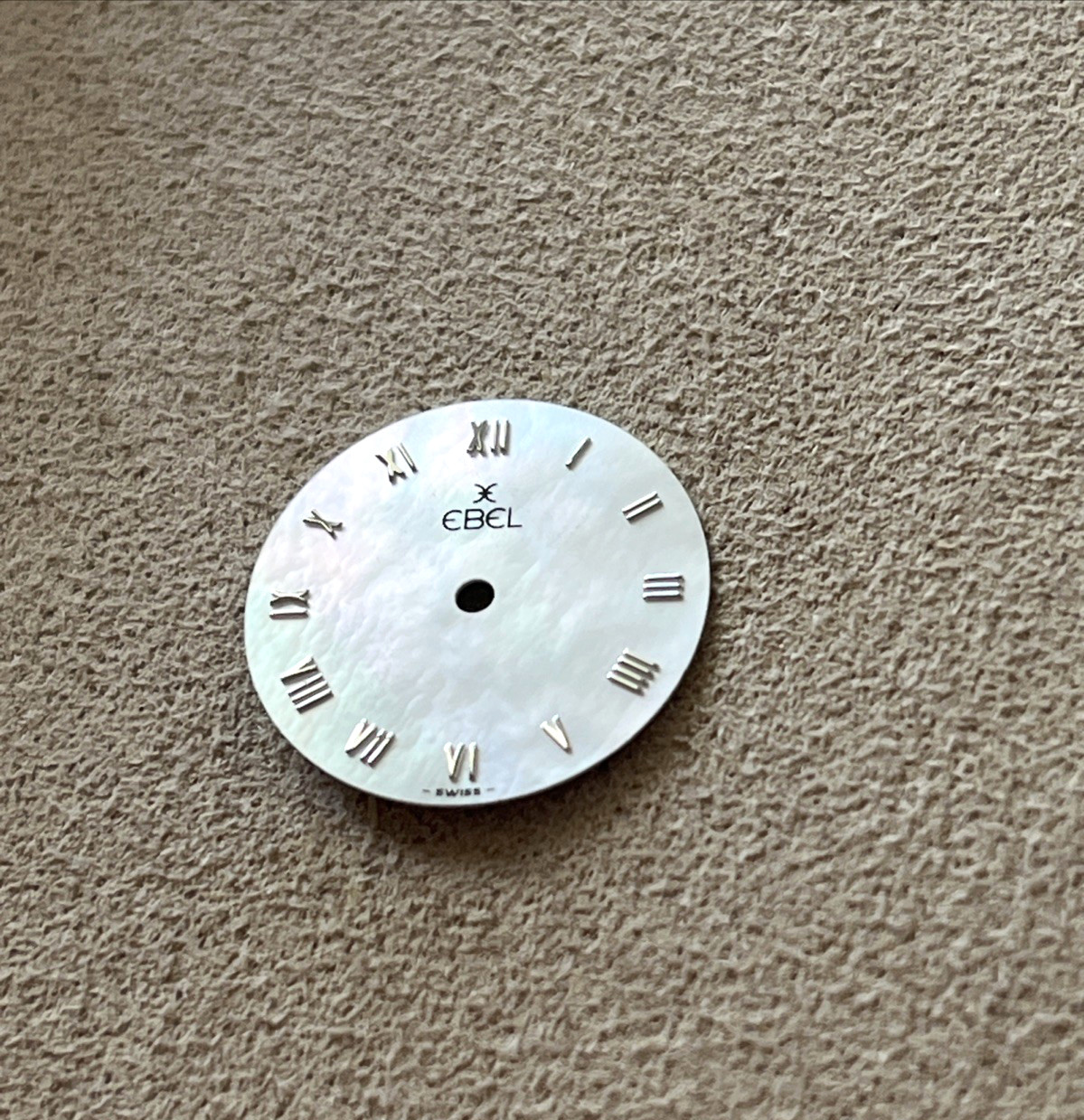 Ebel Watch Dial Women 18 mm Mother of Pearl MOP Silver Roman Numerals Swiss Made