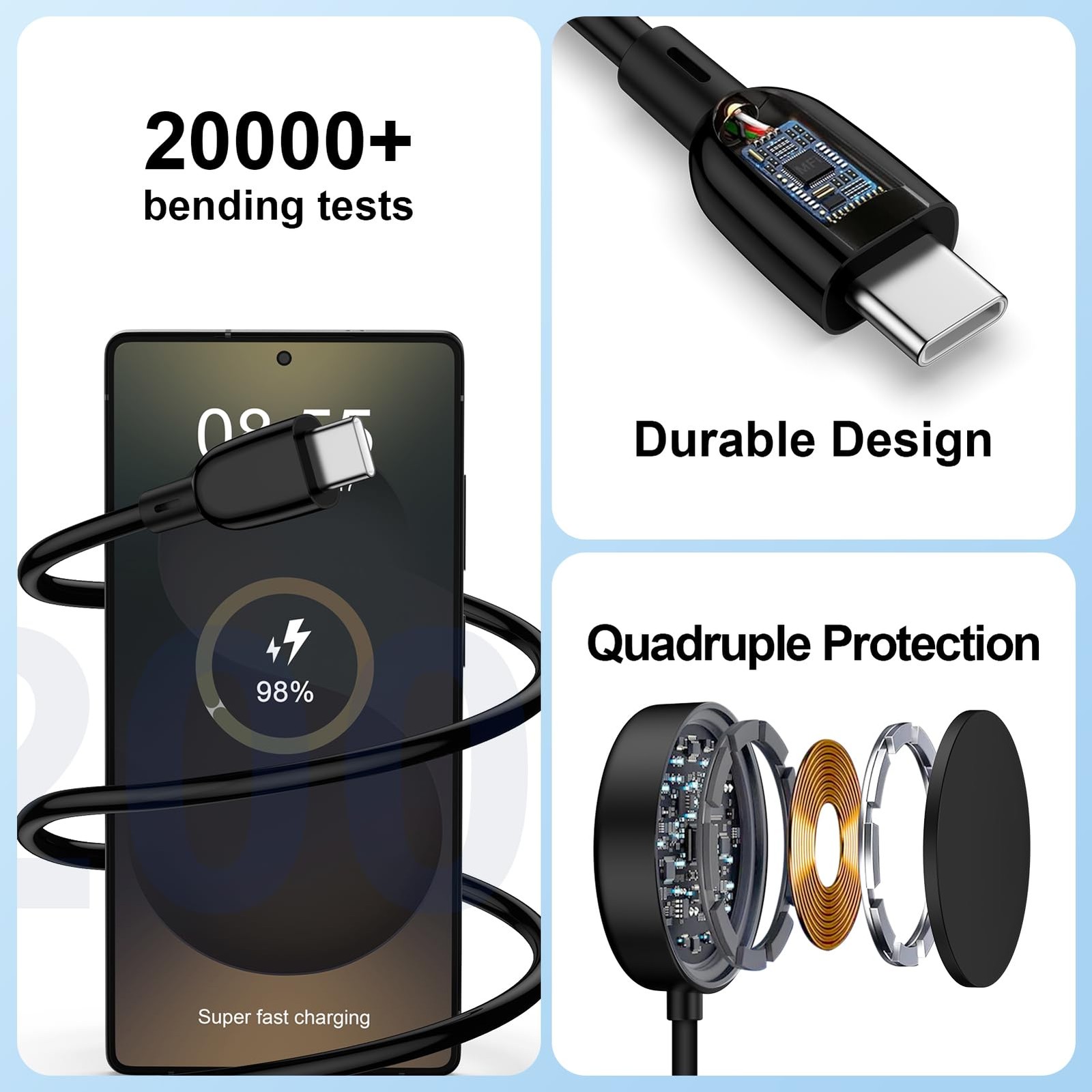 Samsung Watch Charger for Samsung Galaxy Watch 8/8 Classic/7/6/Ultra/FE/5 Pro…