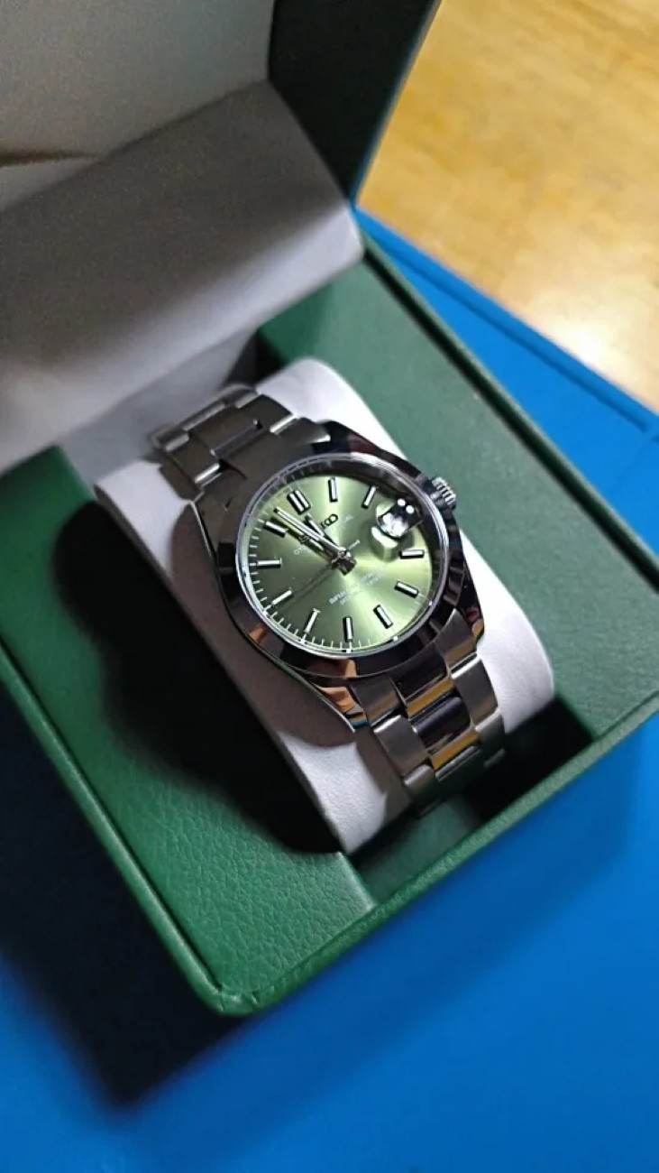 Green Luminous Watch Hands Needles Polished Silver Rose Gold For NH35 NH36 4R 7S