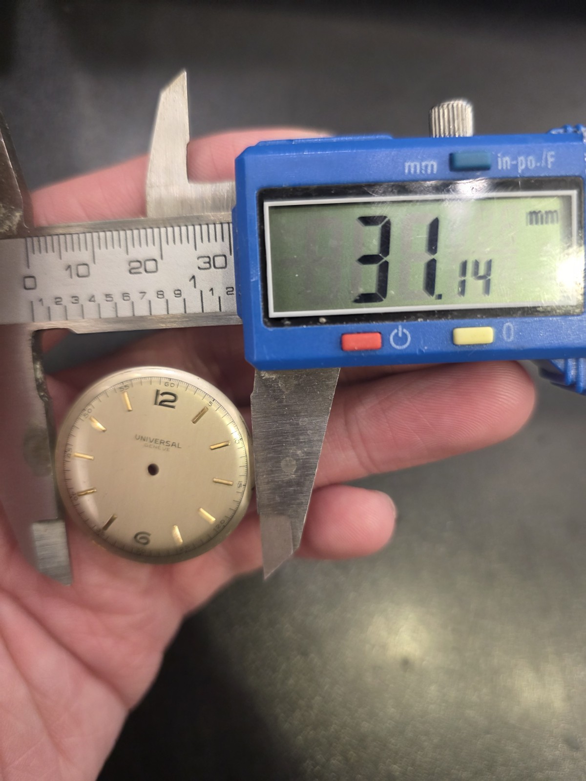 Vintage Universal Geneve Dial And Gold Hands PARTS CAL 263