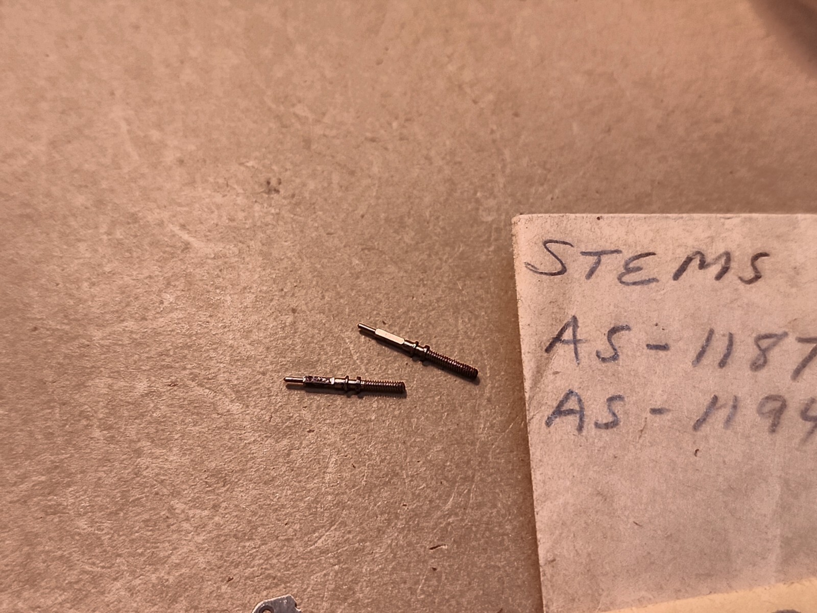 Small Lot Of AS 1187 & 1194 Stems & Set Bridge Parts