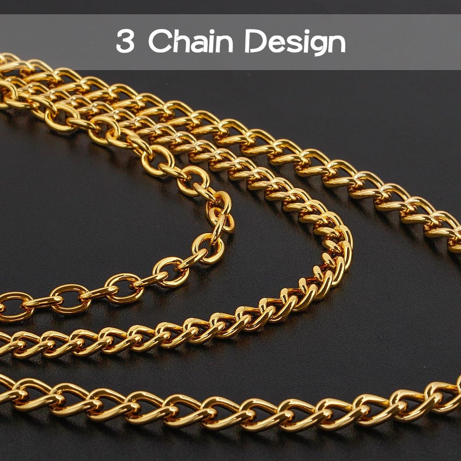 Gold/Silver Customizable Pocket Watch14 Inch Chain with Twisted Thick & T Bar…