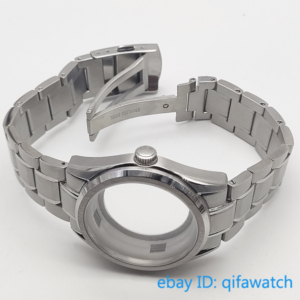 40mm NH35 case silver watch case sapphire glass Fit NH34 NH35 NH36 movement