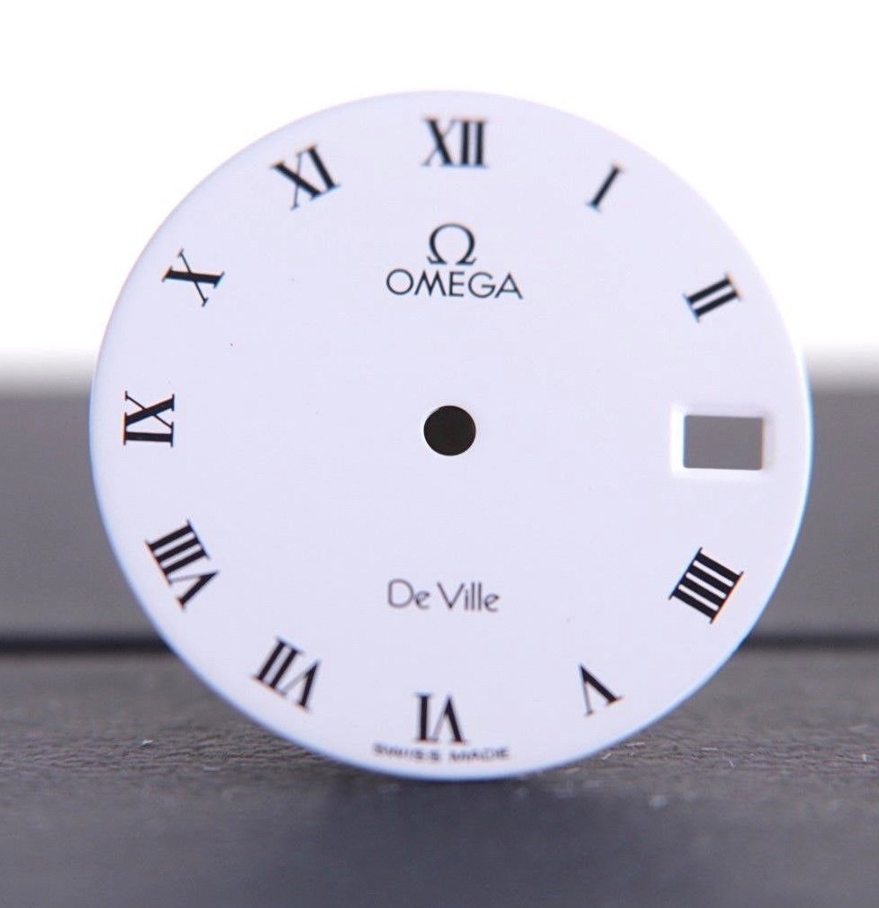 OMEGA DeVille Ladies Watch Dial Part, White Matte Tone 21mm in diameter
