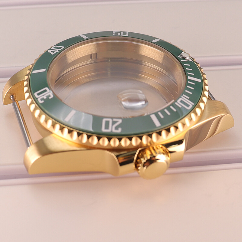 40mm Golden 316L Stainless Watch Case Dive 20ATM For NH35 NH36 NH34 2824Movement