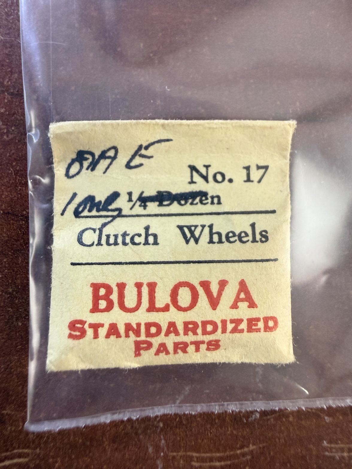 Bulova 8AE Clutch Wheels #17 NOS Genuine Vintage Watch Part New Old Stock
