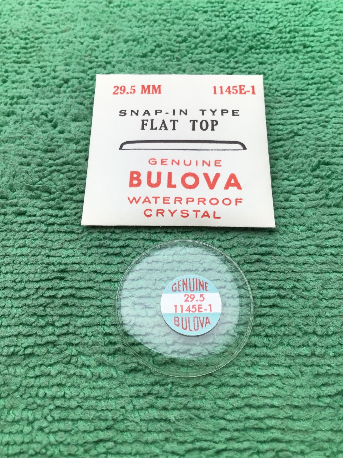 Genuine Bulova Accutron Part # 1145E-1, 29.5 mm Watch Crystal