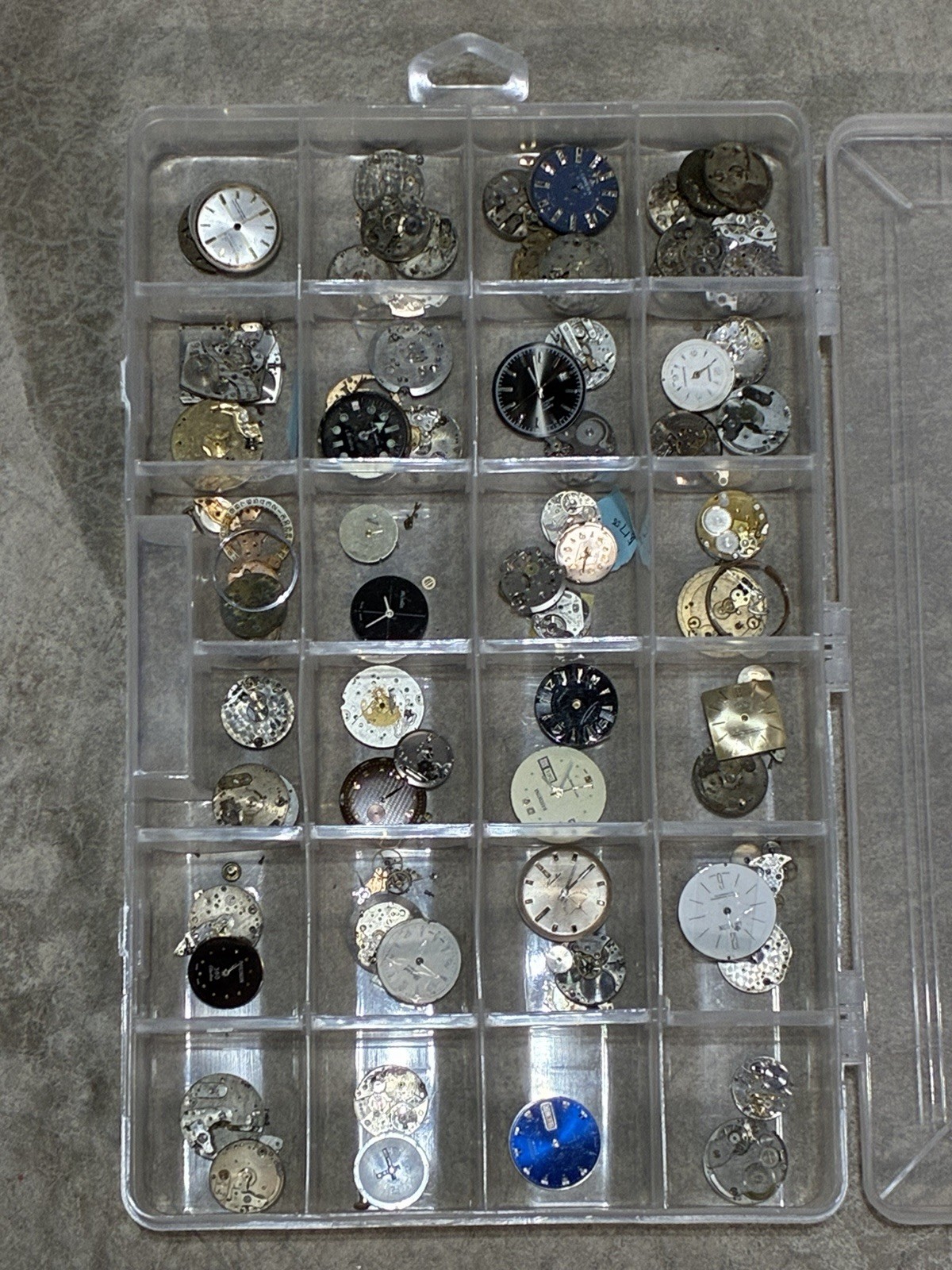 Assorted Watch Movement Parts & Dials Lot